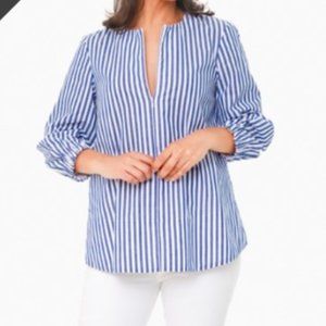 Tuckernuck Blue Stripe Kieran Blouse Size S NWOT